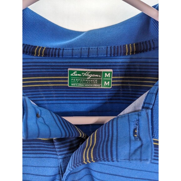 Ben Hogan Golf Performance striped multicolor man's M polo preowned - Picture 3 of 5